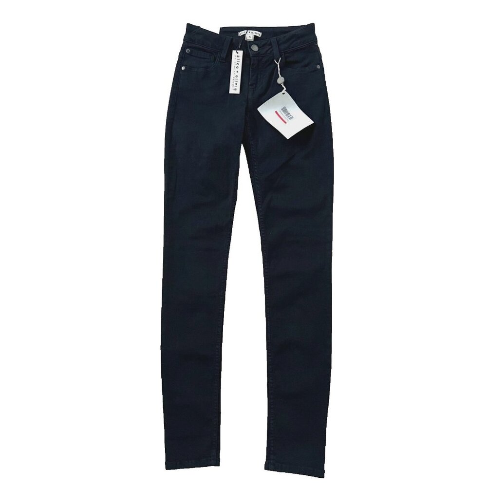 *** Alice & Olivia Jane Skinny Denim Jeans Dark Blue ( 24 )